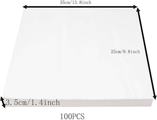 Allazone 100 Sheets Bird Cage Liner Papers, Disposable Bird Cage Paper Liners, Cuttable Pet Animal Cages Cushion, Precut Absorbent Bird Paper for Bird Parrot Small Animal, 9.8'' X 13.8''