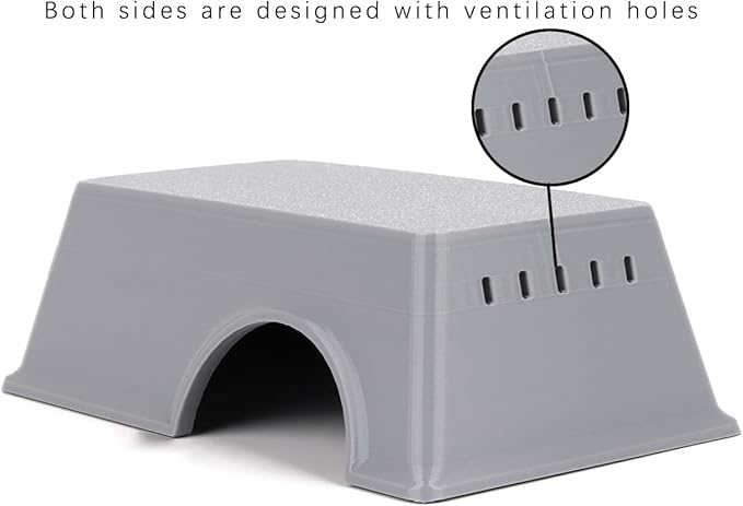 Snake Hide, Leopard Gecko Tank Accessories for Reptile Ball Python Crested Gecko Lizard Bearded Dragon - GrayHideM