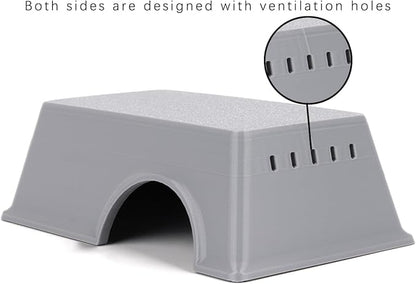 Snake Hide, Leopard Gecko Tank Accessories for Reptile Ball Python Crested Gecko Lizard Bearded Dragon - GrayHideM