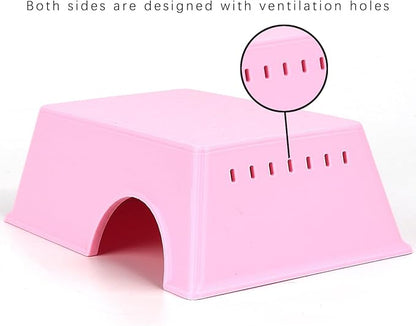 Snake Hide, Leopard Gecko Tank Accessories for Reptile Ball Python Crested Gecko Lizard Bearded Dragon - PinkHideXL