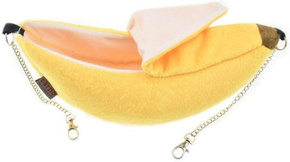 ISMARTEN Banana Hamster Hammock Soft Bed Small Pet House Animals Hamster Hanging House Cage Nest for Guinea Pig Rat Chinchilla Hedgehog Rat Small Bird Pet