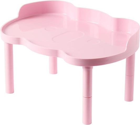 Hamster Play Color Plastic Platform Waterproof for Exercise Wheel Food Bowl Water Bottle and Other Cage Accessories (Peach Pink, 6.3" Height)