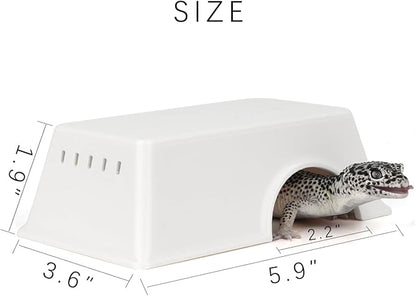 Snake Hide, Leopard Gecko Tank Accessories for Reptile Ball Python Crested Gecko Lizard Bearded Dragon - WhiteHideM