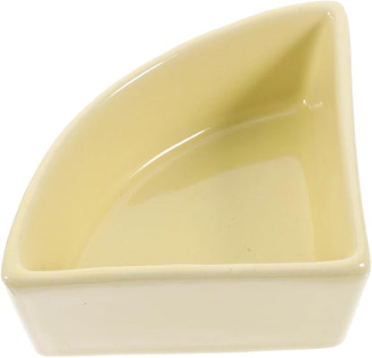 iplusmile Ceramic Hamster Food Bowl, Pet Guinea Pig Water Rat Bowl for Gerbil Mouse Chinchilla Hedgehog Sugar Glider, Yellow