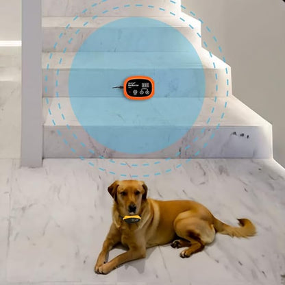 Indoor Pet Barrier for 2 Dogs,Wireless Indoor Electric Fence,Pet Gate, Keeps Areas Off Limits,Dog Home Proofing, Waterproof/Rechargeable/Beep/Static Training Collar,Orange Kit