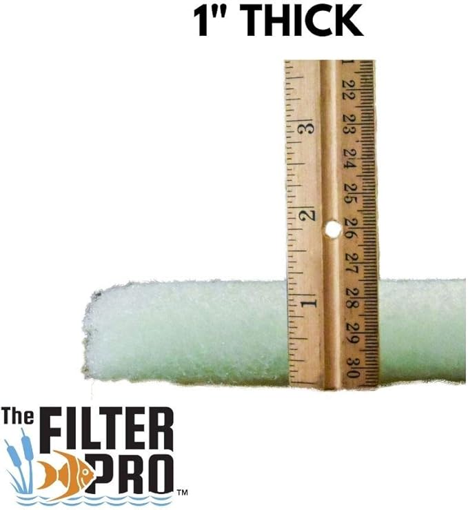 Lime Green Fine Filter Media, 1" Thick, 14" x 56" Roll, Perfect for Aquariums, Koi Ponds or Water Gardens, Made in USA