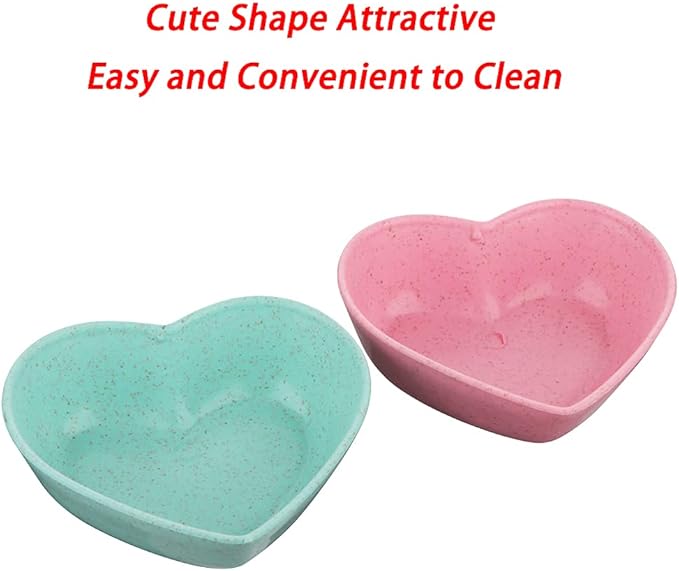 3 Pack Hamster Food Dish Small Cute Shape Food Bowl for Hamster Hedgehog Small Animals (Green, Blue and Pink)