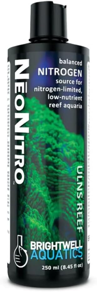 Brightwell Aquatics NeoNitro Balanced Nitrogen Supplement - Reef Nutrient Enhancer for Ultra-Low Nutrient Systems - Aquarium Water Treatments, 8.45 fl oz