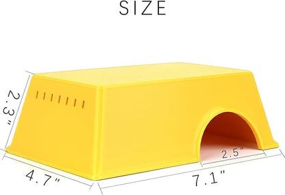 Snake Hide, Leopard Gecko Tank Accessories for Reptile Ball Python Crested Gecko Lizard Bearded Dragon - YellowHideL