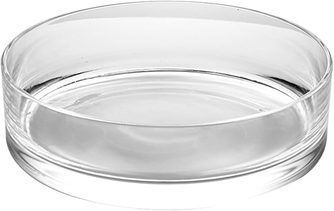 Fish Bowls for Centerpieces, Glass Bowl Decorative Width 7.9", Height 3.1", Lotus Flower, Succulent, Round Glass Vase for Wedding Party Event, Home Office Decor