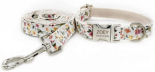 Custom Dog Collar with Names and Phone Number Engraved, Puppy Tags Personalized for Small Medium Large Pets
