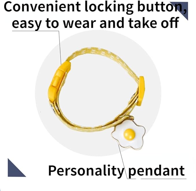 Ferret Collar Harness and Leash Adjustable, Soft and Breathable Ferret Lead Leash with Cute Designed Collar (Yellow)