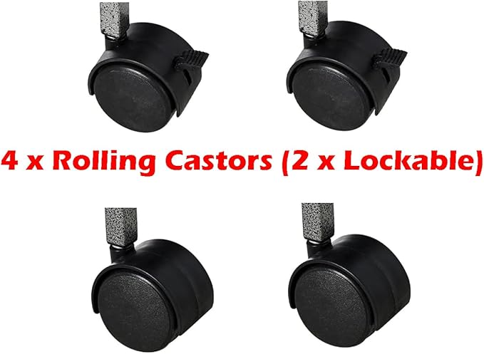 Deluxe Two Full Story Double Unit 4-Tiers Chew-Proof Tight 1/2-Inch Bar Spacing Double Durable Front Doors Feisty Ferret Hammock Squirrel Chinchilla Rat Gerbil Small Animal Critter Rolling Cage