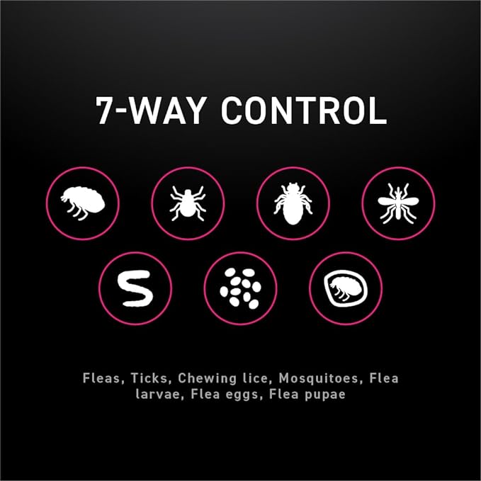 Flea and Tick Prevention for Cats, Repellent, and Control, Fast Acting Waterproof Topical Drops for Cats Over 3.5 lbs, 1 Month Dose