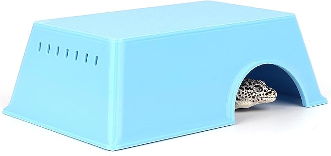 Snake Hide, Leopard Gecko Tank Accessories for Reptile Ball Python Crested Gecko Lizard Bearded Dragon - BlueHideL