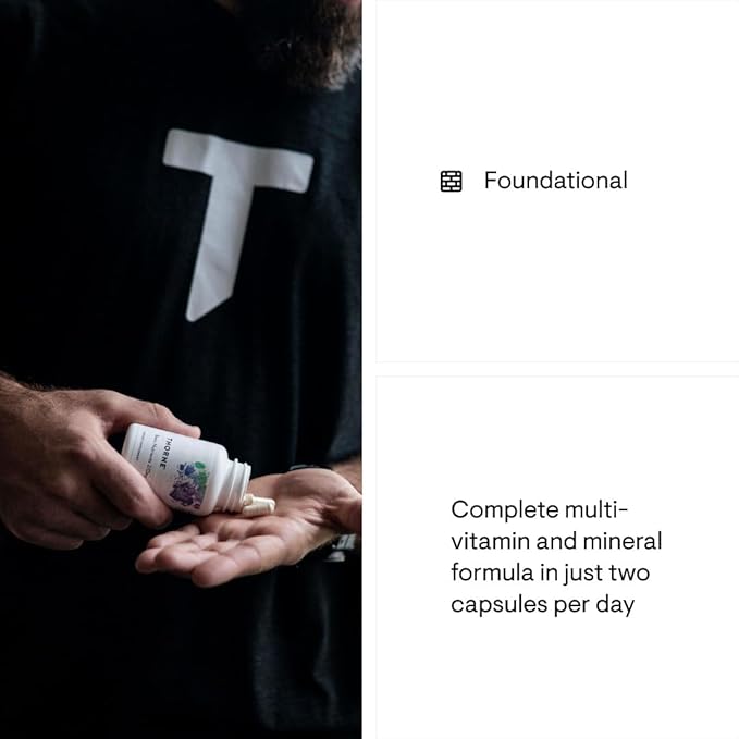 THORNE - Basic Nutrients 2/Day - Comprehensive Daily Multivitamin with Optimal Bioavailability - Vitamin & Mineral Formula - Gluten, Dairy & Soy-Free - 60 Capsules - 30 Servings