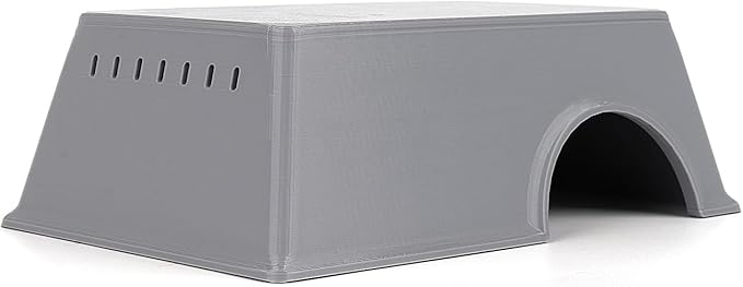 Snake Hide, Leopard Gecko Tank Accessories for Reptile Ball Python Crested Gecko Lizard Bearded Dragon - GrayHideL