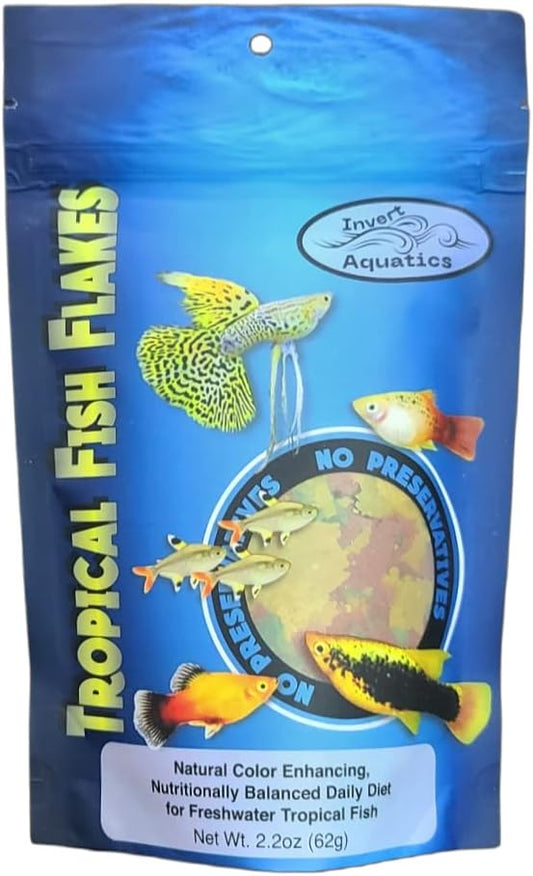 Tropical Fish Flakes - Natural Color Enhancing Tropical Fish Food - 2.02 oz