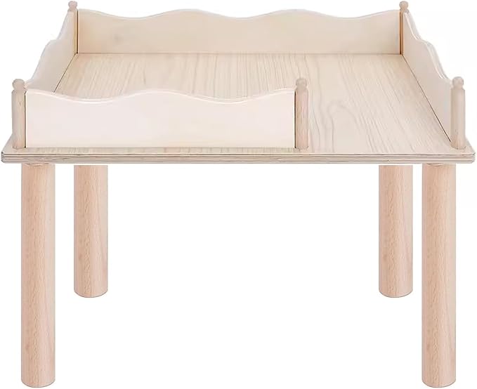 Niteangel Hamster Play Wooden Platform & Multi-Chamber Series Maze Fence for Dwarf Syrian Hamsters Gerbils Mice Degus or Other Small Pets (for 2 Chamber Hideout-Large)