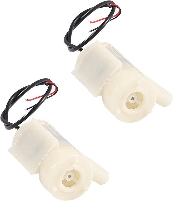 2Pcs DC 3-5V Micro Submersible Mini Water Pump for Aquariums Fish Tank Pond Fountain Hydroponics Garden (2Pcs White)