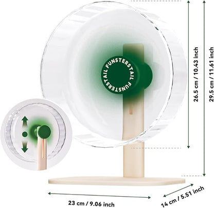 Super Silent Hamster Wheel 10.4 Inch, Magnetic Large Rat Wheel for Chinchilla, Gerbil, Guinea Pig, Cat, Mouse, Sugar Glider and Dwarf, Syrian Hamster Accessories (Avocado Green)