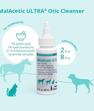 Otic Cleanser for Dogs, Cats and Horses, 2 oz