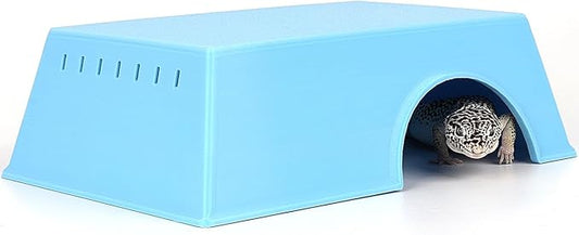 Snake Hide, Leopard Gecko Tank Accessories for Reptile Ball Python Crested Gecko Lizard Bearded Dragon - BlueHideXL