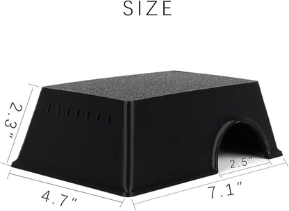 Snake Hide, Leopard Gecko Tank Accessories for Reptile Ball Python Crested Gecko Lizard Bearded Dragon - BlackHideL