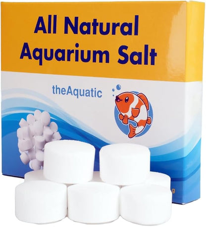 Premium Aquarium Salt, Aquarium Salt Freshwater Tablets for Aquarium Water Treatments Essential Supplies (9 Tablets)