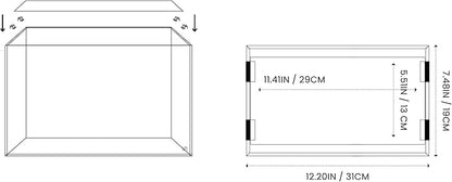 Ultum Nature Sytems Tank Lids for Rimless Tanks - Ultra Clear Rimless Aquarium Lid, Fish Tank Lid Cover for Glass Aquarium, Frameless Aquarium Lid, Cover for Tank - 3N, 3T (Lid + Clips)