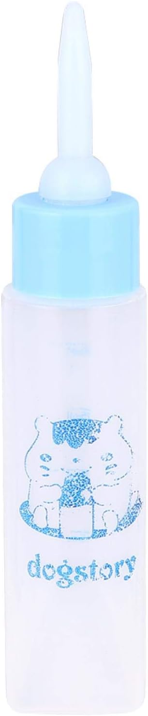 Jeanoko 2PCS 30ML Baby Bottle Feeder for Hamsters Super Small Hedgehog Squirrel Chinchilla Pet Newborn Hamster Nurser Puppy Kittens Nursing Feeding Water Milk(Heaven Blue)