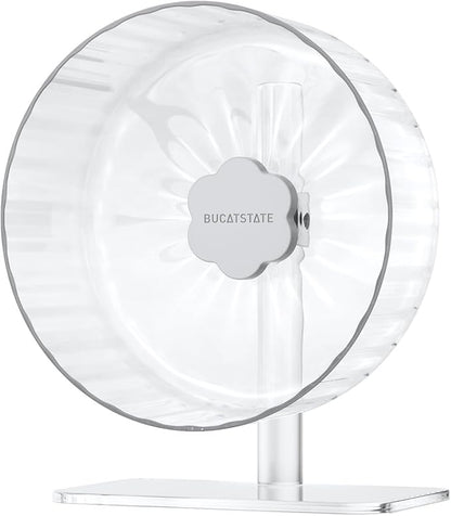 BUCATSTATE Hamster Exercise Wheel 10.2", Upgraded Super-Silent Spinner Hamster Running Wheels with Adjustable Base & Rust-roof Bearing for Dwarf Syrian Hamster Gerbils Rats