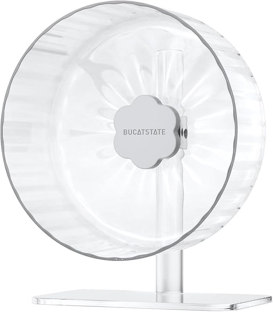 BUCATSTATE Hamster Exercise Wheel 10.2", Upgraded Super-Silent Spinner Hamster Running Wheels with Adjustable Base & Rust-roof Bearing for Dwarf Syrian Hamster Gerbils Rats