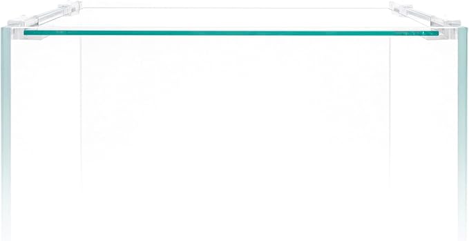 Ultum Nature Sytems Tank Lids for Rimless Tanks - Ultra Clear Rimless Aquarium Lid, Fish Tank Lid Cover for Glass Aquarium, Frameless Aquarium Lid, Cover for Tank - 60L (Lid + Clips)