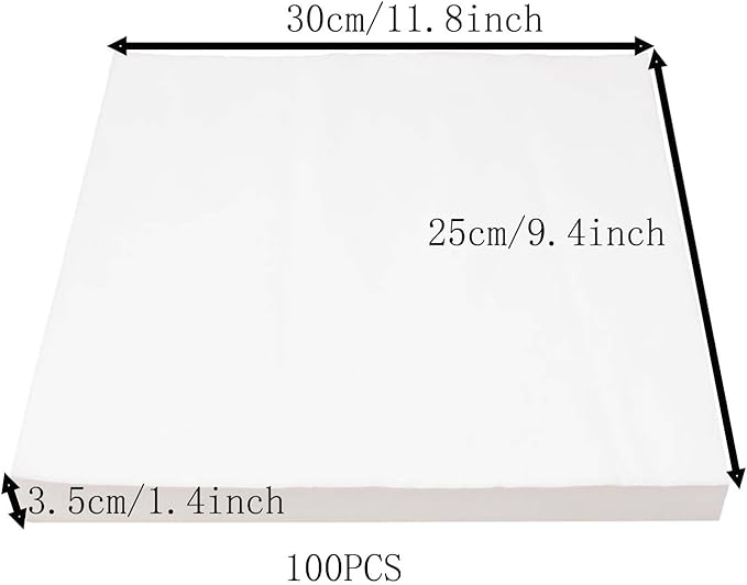 Allazone 100 Sheets Bird Cage Liner Papers, Disposable Bird Cage Paper Liners, Cuttable Pet Animal Cages Cushion, Precut Absorbent Bird Paper for Bird Parrot Small Animal, 9.8'' X 11.8''