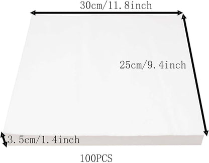 Allazone 100 Sheets Bird Cage Liner Papers, Disposable Bird Cage Paper Liners, Cuttable Pet Animal Cages Cushion, Precut Absorbent Bird Paper for Bird Parrot Small Animal, 9.8'' X 11.8''