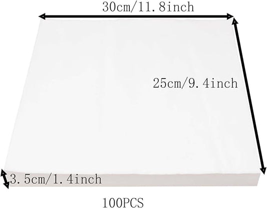 Allazone 100 Sheets Bird Cage Liner Papers, Disposable Bird Cage Paper Liners, Cuttable Pet Animal Cages Cushion, Precut Absorbent Bird Paper for Bird Parrot Small Animal, 9.8'' X 11.8''