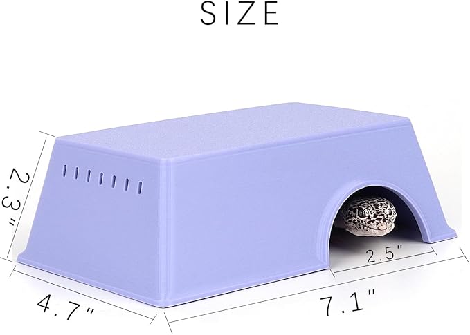 Snake Hide, Leopard Gecko Tank Accessories for Reptile Ball Python Crested Gecko Lizard Bearded Dragon - PurpleHideL