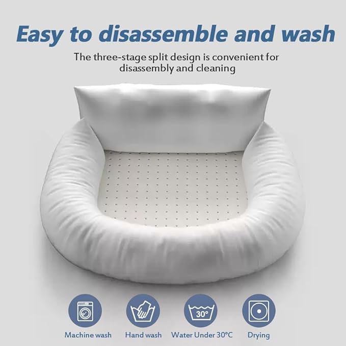 Orthopedic Dog Bed, Removable and Washable, Suitable for Large, Medium and Small Dogs/Puppy Non-Slip, Waterproof, Soft, Warm, Pet Sleeping Sofa Bed (Gray, 22.0''L x 17.0''W x 6.0''Th)