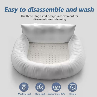 Orthopedic Dog Bed, Removable and Washable, Suitable for Large, Medium and Small Dogs/Puppy Non-Slip, Waterproof, Soft, Warm, Pet Sleeping Sofa Bed (Gray, 22.0''L x 17.0''W x 6.0''Th)