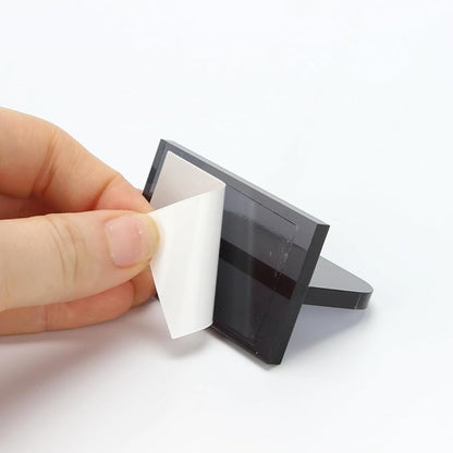 6 Pcs Acrylic Aquarium Lid Handles, Transparent Grey Glass Fish Tank Cover Handle with Adhesive Sticker, Rectangle Aquarium Tank Lid Replacement Handle for Aquarium Fish Cover Holder