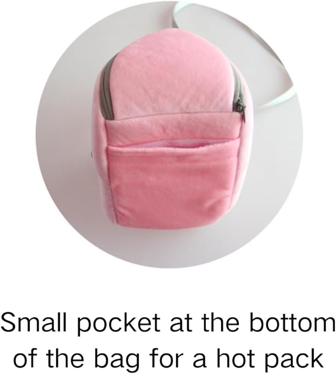 Small Pet Carrier Bag with Adjustable Shoulder Strap Hamster Travel Cage Breathable Carrier Portable Travel Carrier for Birds Sugar Glider Golden Hamsters (Pink A)