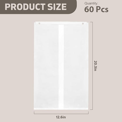 60 Pack Cat Litter Bags for PetSnowy Snow+ Cat Litter Box, Heavy Duty Tear and Leak Resistant Litters Bag, Self-Sealing Waste Drawer Liner Bags for PetSnowy (60)