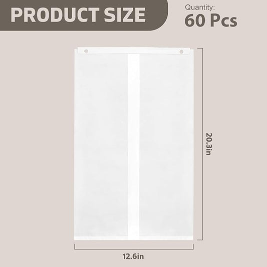 60 Pack Cat Litter Bags for PetSnowy Snow+ Cat Litter Box, Heavy Duty Tear and Leak Resistant Litters Bag, Self-Sealing Waste Drawer Liner Bags for PetSnowy (60)