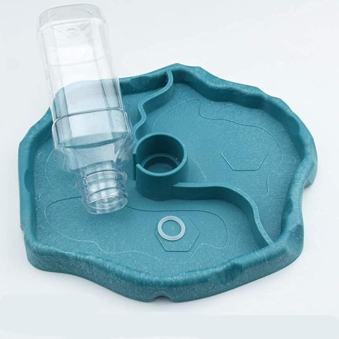9oz Reptile Water Bottle, Turtle Automatic Feeders Waterer Food and Water Bowl pet Dispenser Bottle Feeding Dish for Lizard Tortoise Chameleon