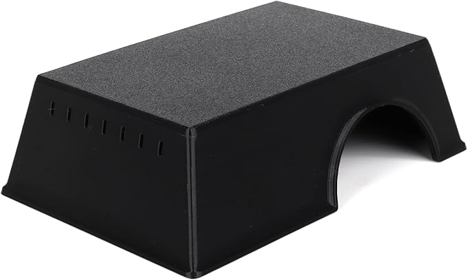 Snake Hide, Leopard Gecko Tank Accessories for Reptile Ball Python Crested Gecko Lizard Bearded Dragon - BlackHideXL