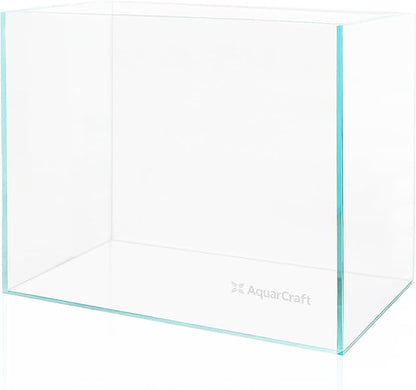 Ultra Clear Glass Fish Tank 4 Gallon, 5mm Thickened Rimless Aquarium Tank Low Iron, Nano Aquarium for Betta Gold Fish Shrimp，14.5”L x 5.1”W x 10.6”H