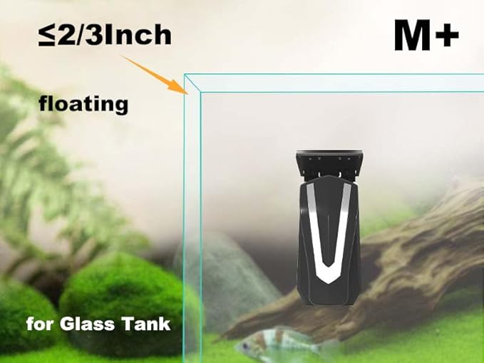 Carefree Fish Aquarium Super Powerful Magnetic Cleaner Glass Fish Tank Magnet Brush with 4 Algae Scrapers Floating M