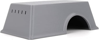 Snake Hide, Leopard Gecko Tank Accessories for Reptile Ball Python Crested Gecko Lizard Bearded Dragon - GrayHideM