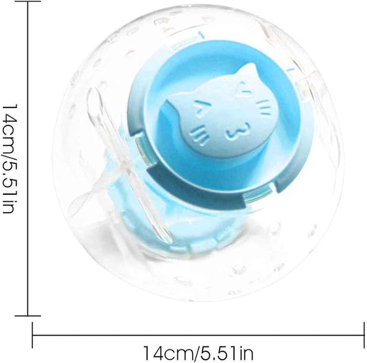 1Pcs Pink Hamster Exercise Ball Silent 5.7 Inch Guinea Pigs Running Ball Transparent Plastic Hamster Wheel for Dwarf Rabbits Small Pets